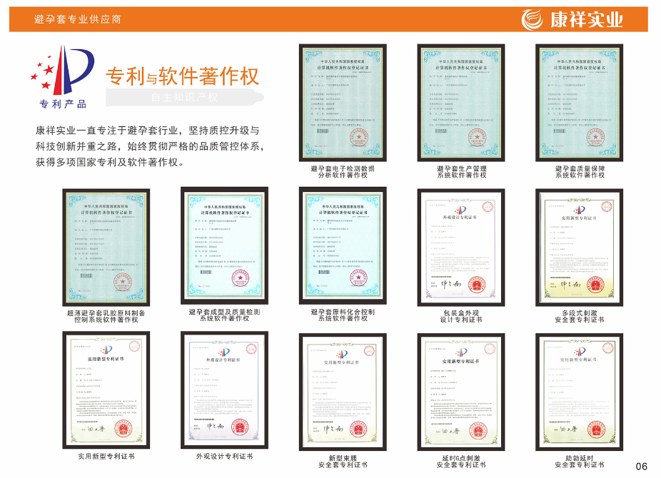 避孕套廠家專利認證 避孕套廠家專利認證